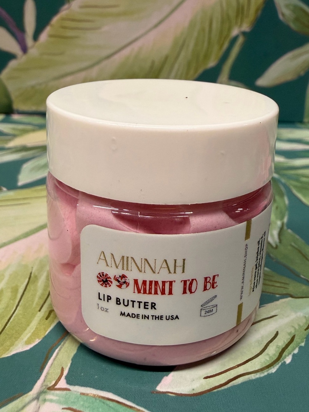 Aminnah Mint To Be Lip Butter 1 oz Peppermint Lip Treatment NWT
